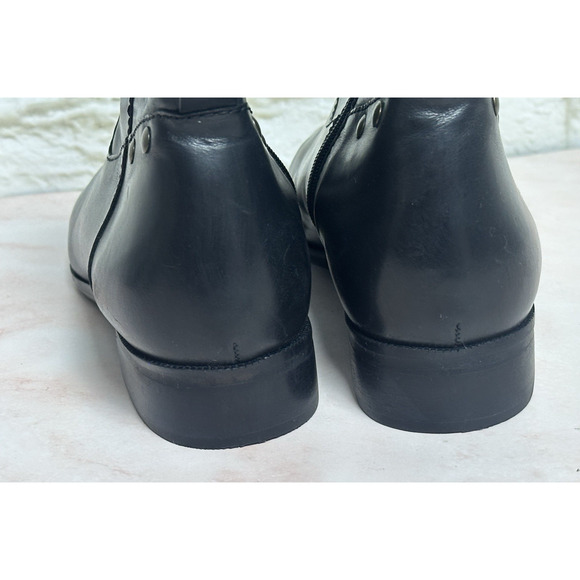 Talbots Women's Ankle Short Black Boots Size 6 1/2 Leather Uppers - Picture 10 of 16